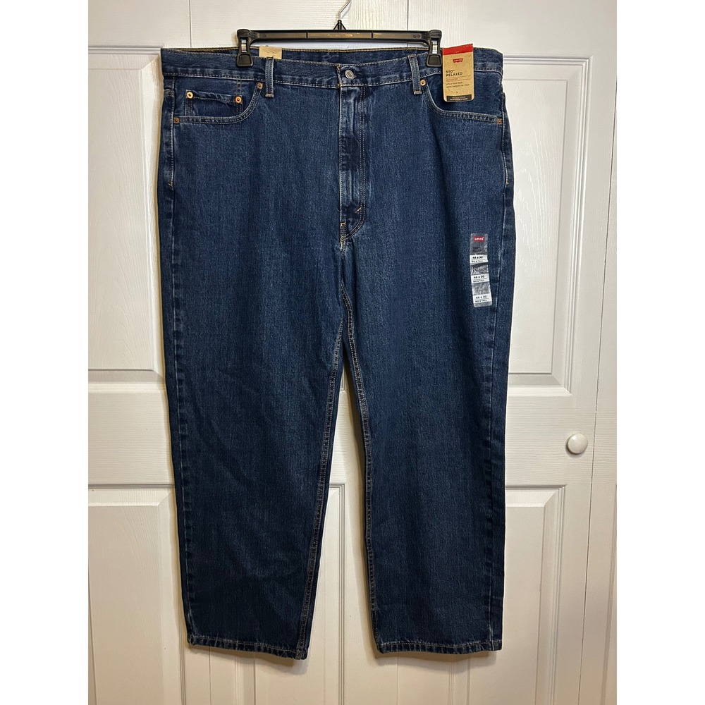 Levis 550 Relaxed Fit Jeans Mens 46x30 Dark Wash Blue Big and Tall New NWT